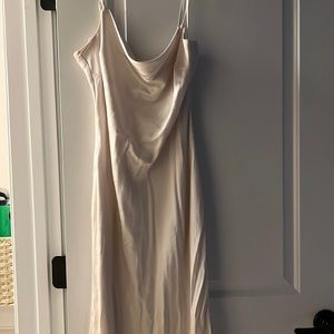 Cream express slip dress